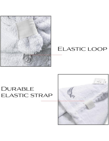 Toalla de Cabello de Algodón Turco Selarus 25.4x66 cm