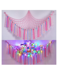 Hamaca Organizador de Animales de Peluche Fashionfamily 100x150cm