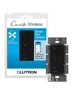 Interruptor de Velocidad de Ventilador Inteligente Lutron Caseta Negro