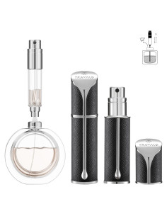 Botella de Perfume Recargable Travalo AQUA 5ml Negra