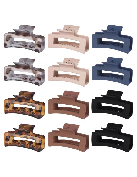 Paquete de 12 Clips de Garra Hanperal 8.9 cm Leopardo