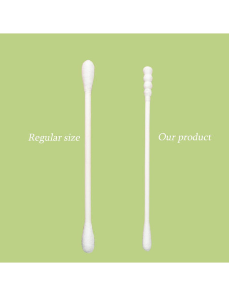 1000 Bastones de Algodón Espiral/Redondo con Mango de Papel