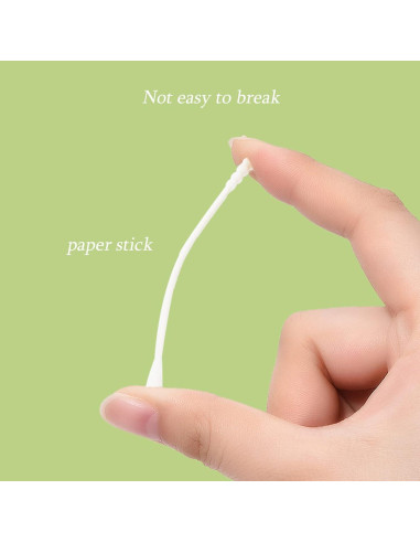 1000 Bastones de Algodón Espiral/Redondo con Mango de Papel