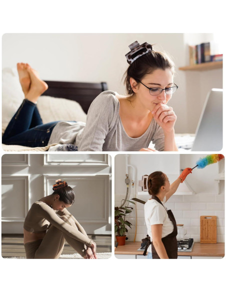 Paquete de 12 Clips de Garra Hanperal 8.9 cm Leopardo