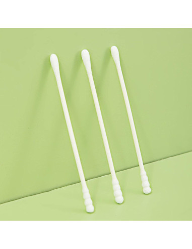1000 Bastones de Algodón Espiral/Redondo con Mango de Papel