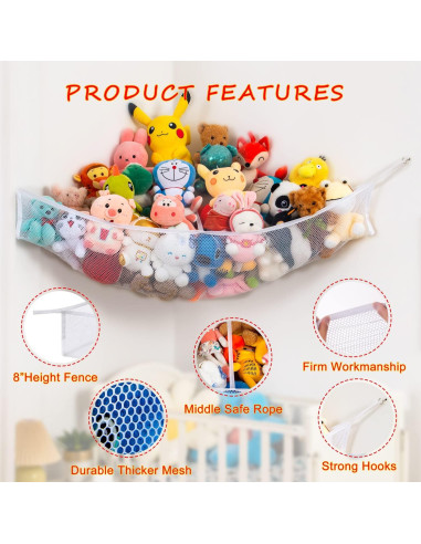 Hamaca de Peluches Grande INSFITY Blanco para Esquina 60 Juguetes