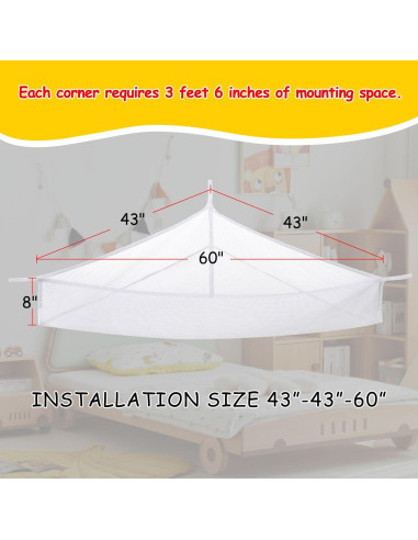 Hamaca de Peluches Grande INSFITY Blanco para Esquina 60 Juguetes