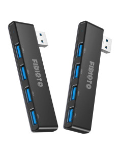 Hub USB 4 Puertos Fidioto 1x3.0 3x2.0 Negro 2Pack