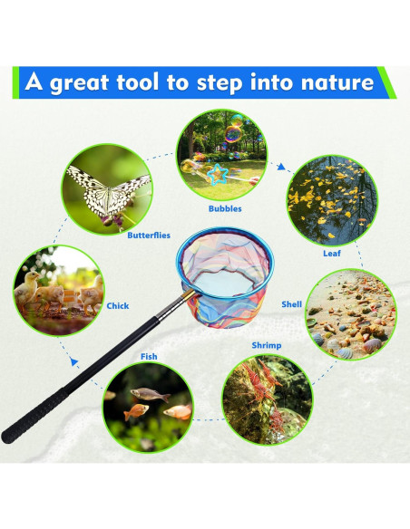 Red de Pesca GIFY con Cubo Plegable para Niños 1.73M