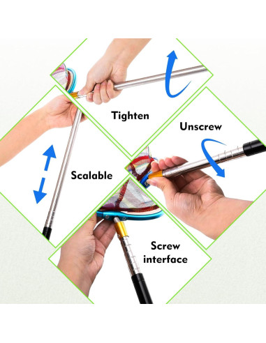 Red de Pesca GIFY con Cubo Plegable para Niños 1.73M