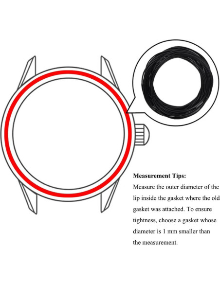 10 Juntas O Ring 1.0mm TICFROG para Relojes 30-35mm