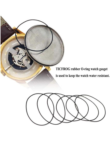 10 Juntas O Ring 1.0mm TICFROG para Relojes 30-35mm