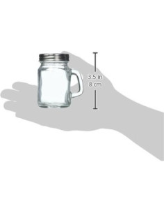 Shaker de vidrio Mason Tablecraft 120 g con tapa de metal 2