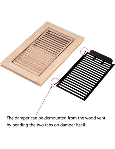 Registro de Piso Empotrado Homewell 6x10" Roble Rojo Sin Acabado