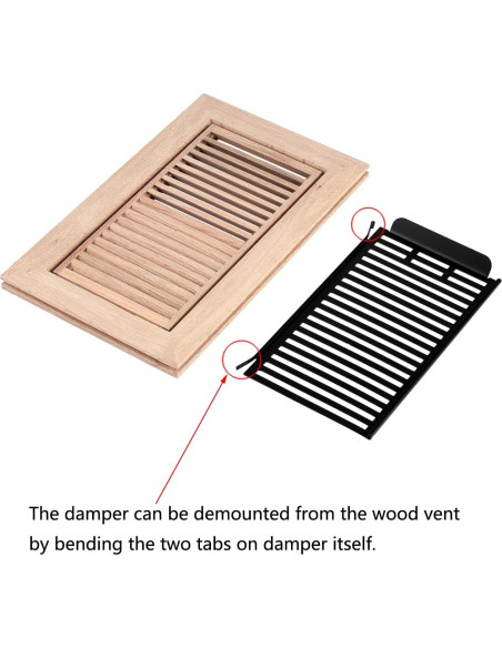 Registro de Piso Empotrado Homewell 6x10" Roble Rojo Sin Acabado