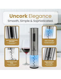 Abridor de Vino Eléctrico Genérico 5 en 1 Recargable 2