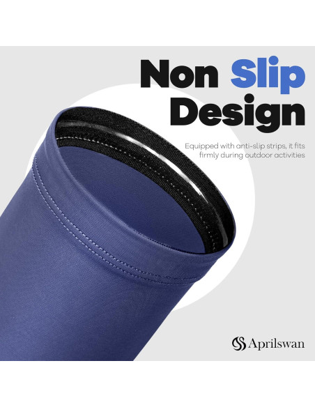 Manguitas de Compresión UV Aprilswan - Antideslizantes, 1 Par Negro