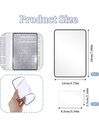 4 Lentes de Aumento TIESOME 3X y 5X para Lectura