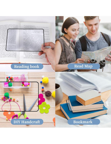 4 Lentes de Aumento TIESOME 3X y 5X para Lectura