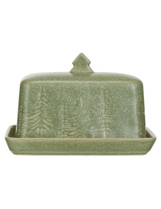 Plato de Mantequilla Cerámica Creative Co-Op Verde 17.15x10.80cm