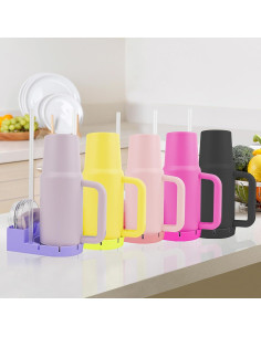 Soporte de Secado de Botellas y Vasos SISAYWEY Silicona Negro 2