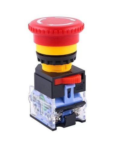 Botón de Parada de Emergencia QL-LINRUN 2pcs Rojo 10A 660V