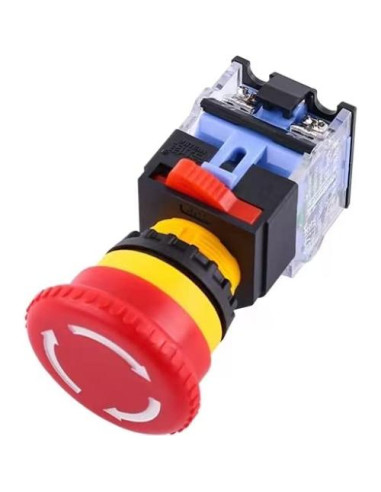 Botón de Parada de Emergencia QL-LINRUN 2pcs Rojo 10A 660V