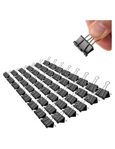 Clips de Carpeta Panpub 19mm Negro Paquete de 288 Piezas