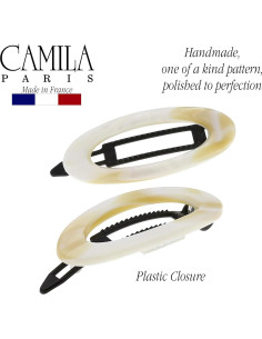 Clip de Barrette para Cabello Camila Paris CP1994-2 Beige 5.08 cm 2