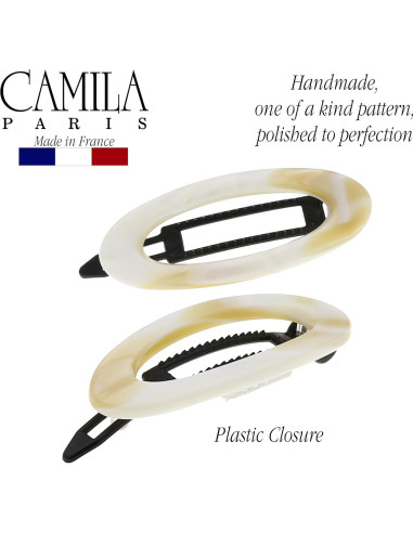 Clip de Barrette para Cabello Camila Paris CP1994-2 Beige 5.08 cm