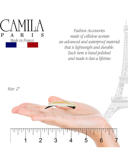 Clip de Barrette para Cabello Camila Paris CP1994-2 Beige 5.08 cm