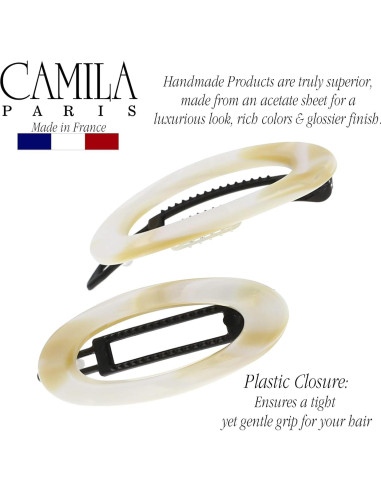 Clip de Barrette para Cabello Camila Paris CP1994-2 Beige 5.08 cm