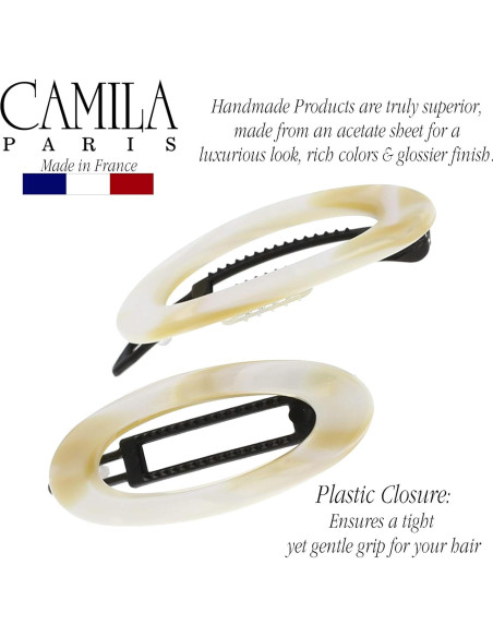 Clip de Barrette para Cabello Camila Paris CP1994-2 Beige 5.08 cm