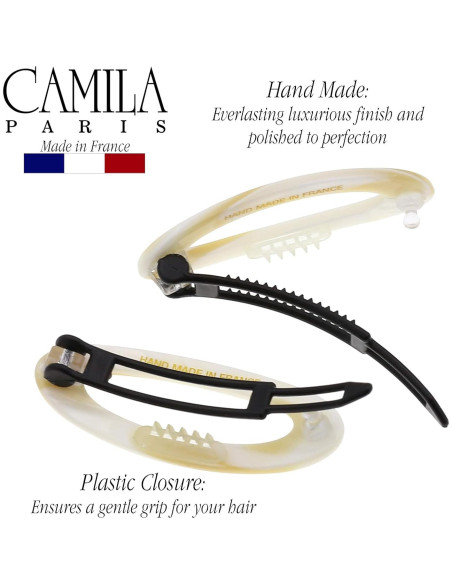 Clip de Barrette para Cabello Camila Paris CP1994-2 Beige 5.08 cm