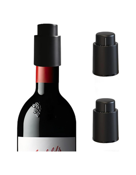 2 Tapones de Vino Reutilizables MocareHealth con Escala