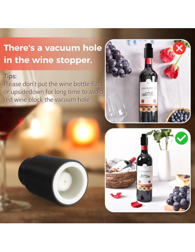 2 Tapones de Vino Reutilizables MocareHealth con Escala