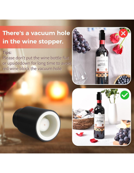 2 Tapones de Vino Reutilizables MocareHealth con Escala