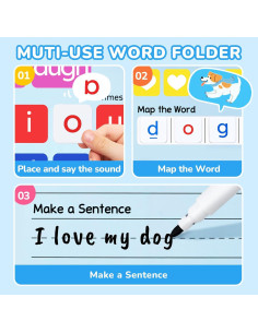 Juego de Letras Magnéticas JoyCat 265 Piezas para Aprender a Leer 2