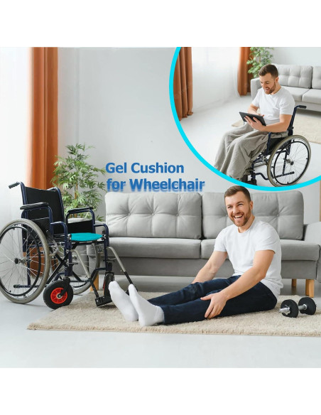Cojín de Gel para Asiento Masteymoh 47x44 cm Alivio Úlceras Cojín de Gel para Asiento Masteymoh 47x44 cm Alivio Úlceras