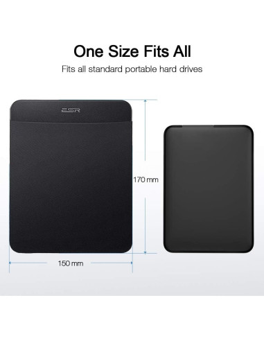 Funda Portátil ESR para Disco Duro Externo - Negro