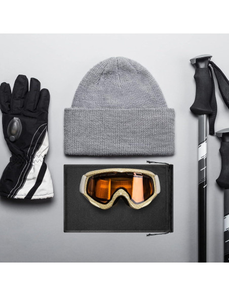 Bolsas de Gafas de Esquí Konohan 3 Pcs Microfibra Negro