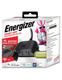 Enchufe Inteligente Energizer Wi-Fi Exterior 2 Salidas Resistente
