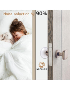 Topes de Puerta de Silicona Horsmiyala, 6 Piezas Transparentes 2