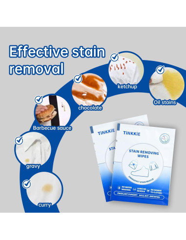 Toallitas Quitamanchas Portátiles TiNKKiE - 26 Pcs, 12.4x5x8.4cm
