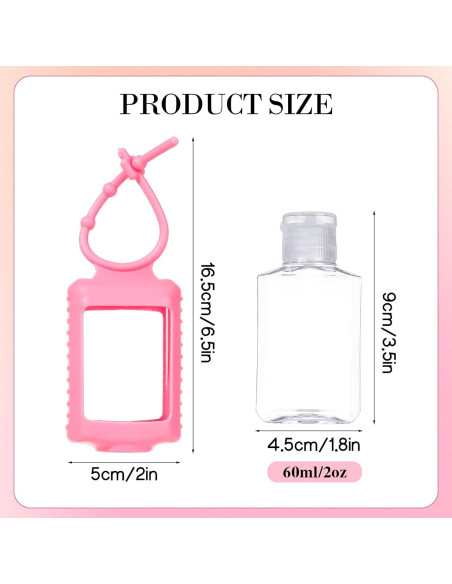 Paquete de 5 Botellas de Gel Antibacterial 60 ml con Funda Silicona