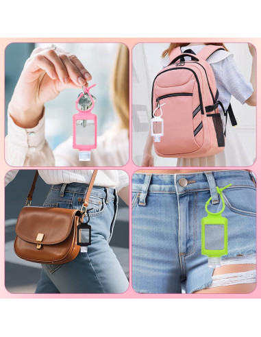 Paquete de 5 Botellas de Gel Antibacterial 60 ml con Funda Silicona