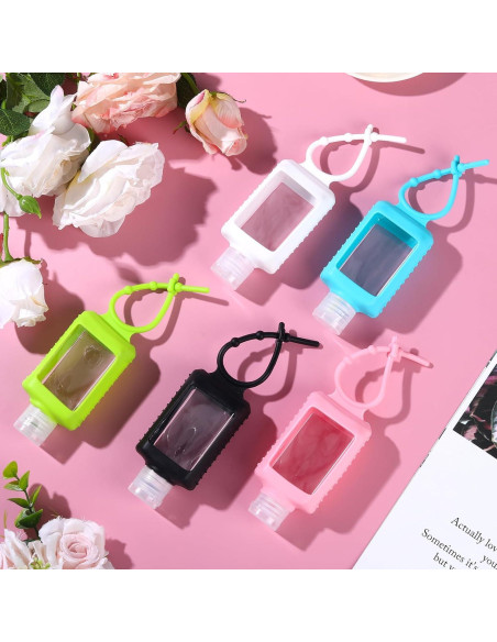 Paquete de 5 Botellas de Gel Antibacterial 60 ml con Funda Silicona