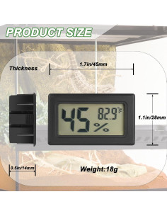 Termómetro Digital para Reptiles Serundo HT01 - Medidor de Humedad 2