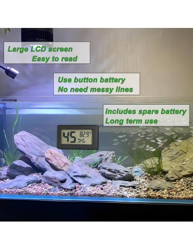Termómetro Digital para Reptiles Serundo HT01 - Medidor de Humedad