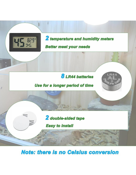 Termómetro Digital para Reptiles Serundo HT01 - Medidor de Humedad